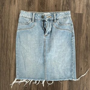 Paige Cutoff Denim Skirt